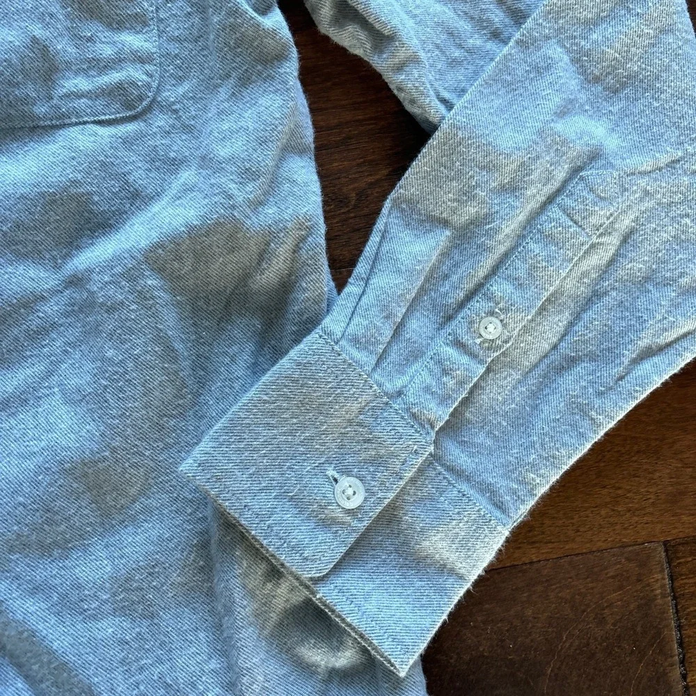Johnnie B Boy's 13-14‎ Y Button Down Shirt Gray Flannel Collared Preppy